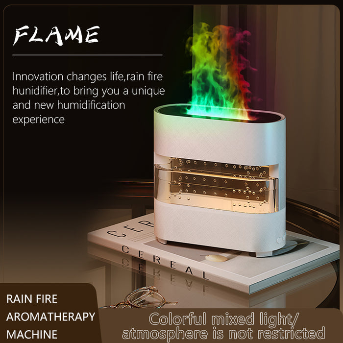 2024 Rain Cloud Fire Flame Diffuser & Humidifier Water Drop