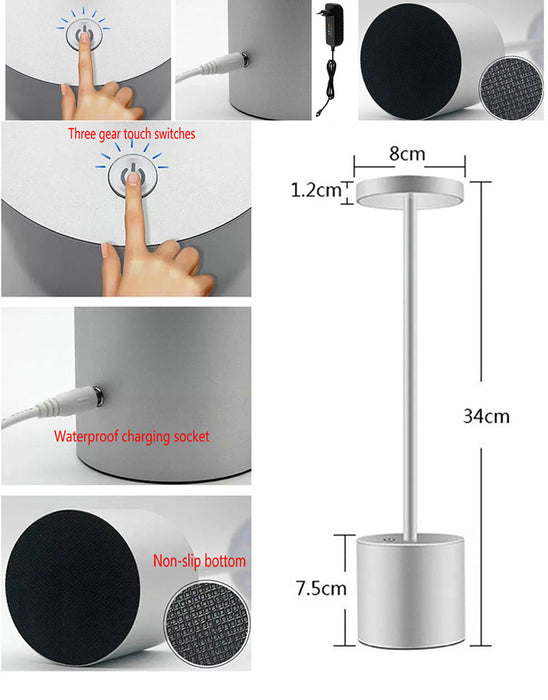 Dimmable & Rechargeable Waterproof Desk Light