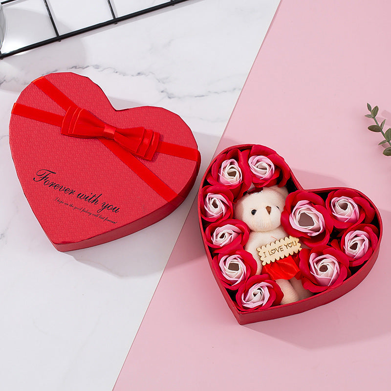 Heart Shaped Rose Gift Box
