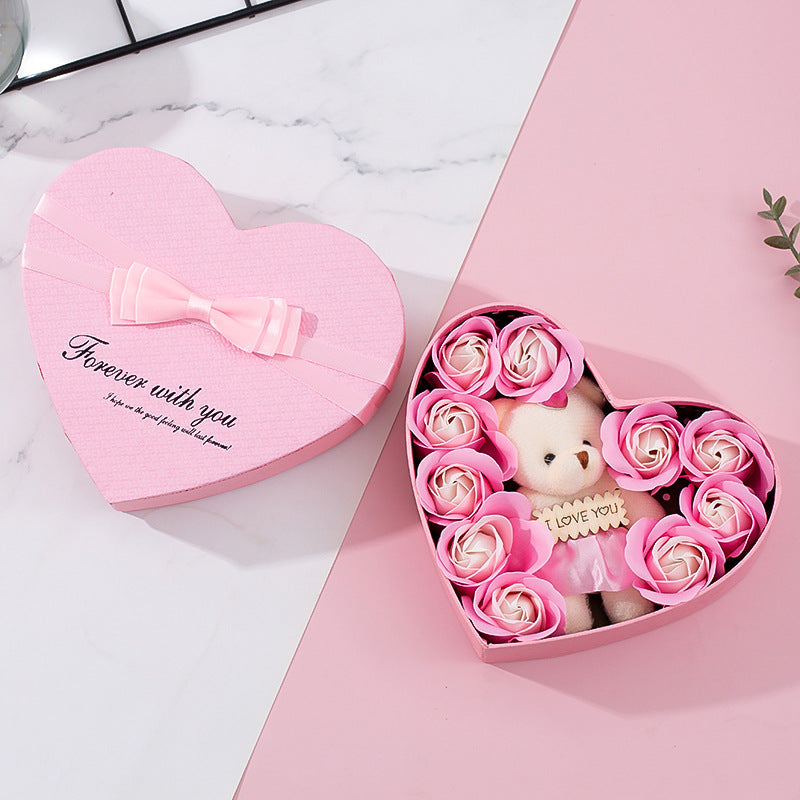 Heart Shaped Rose Gift Box