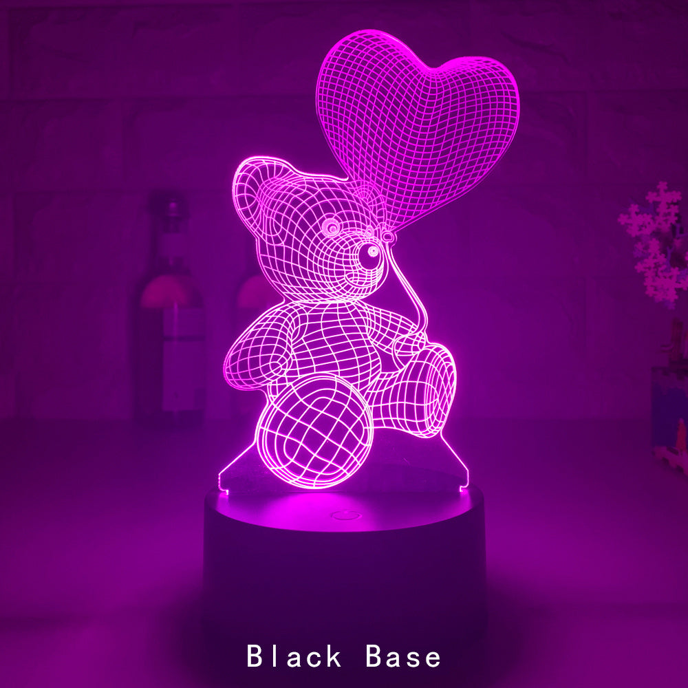 3D Teddy Bear Acrylic Lamp