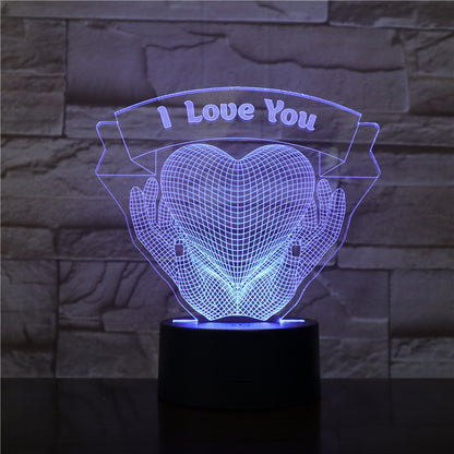 Valentine's Day 3D Love Night Light