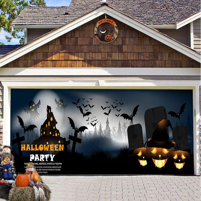 Halloween Vinyl Garage Door Decoration