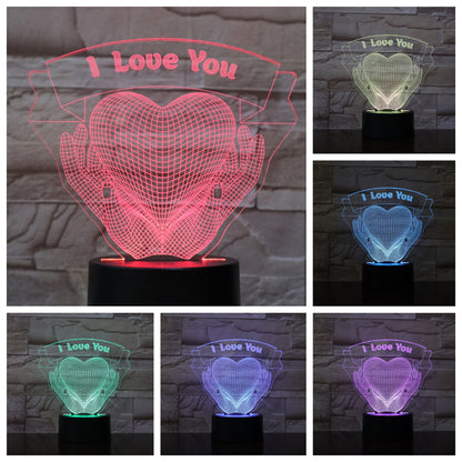 Valentine's Day 3D Love Night Light