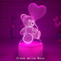 Valentine's Day 3D LED Bear Night Light