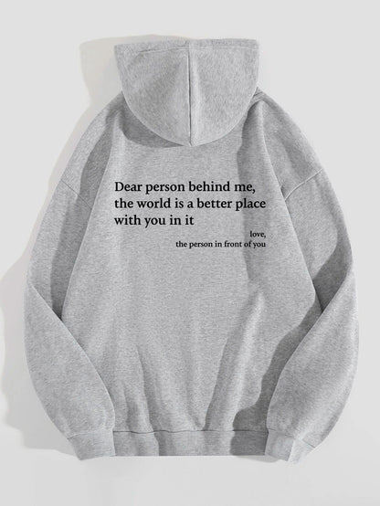 Inspirational Message Hoodie – Unisex Kangaroo Pocket Pullover in Multiple Colors