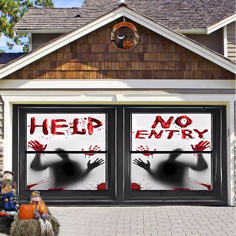 Halloween Vinyl Garage Door Decoration