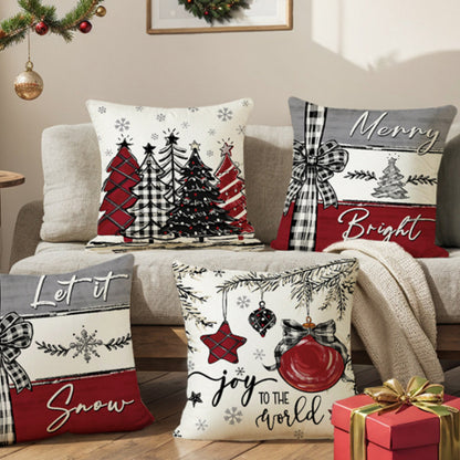 Merry Christmas Cushion Cover – Festive Pillowcase for Home Décor 2024