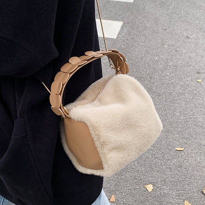 Cozy Winter Chain Plush Handbag