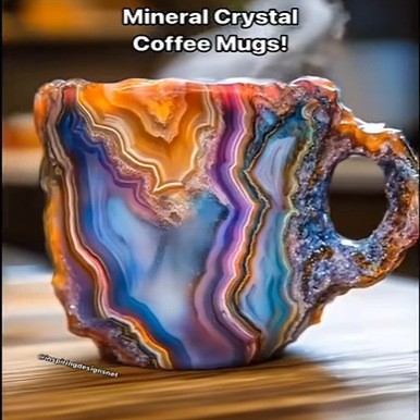 Elegant Mineral Crystal Coffee Mug