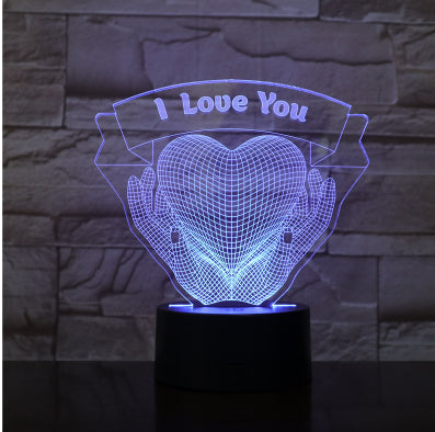 Valentine's Day 3D Love Night Light