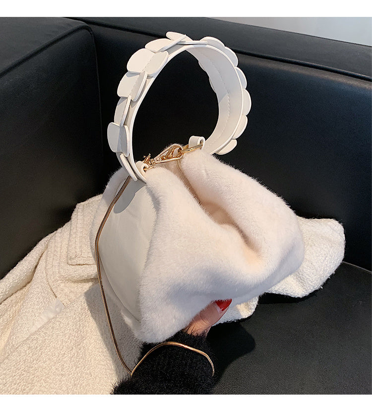 Cozy Winter Chain Plush Handbag