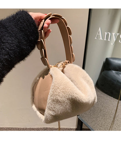 Cozy Winter Chain Plush Handbag