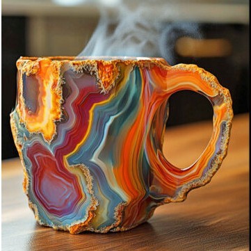 Elegant Mineral Crystal Coffee Mug