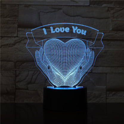 Valentine's Day 3D Love Night Light