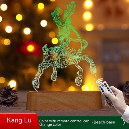 3D LED Christmas Night Light – Christmas & New Year Decoration, Kids Gift & Ornament