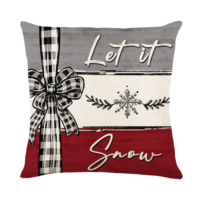 Merry Christmas Cushion Cover – Festive Pillowcase for Home Décor 2024