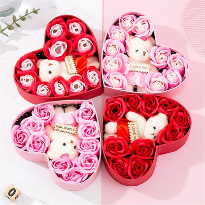 Heart Shaped Rose Gift Box