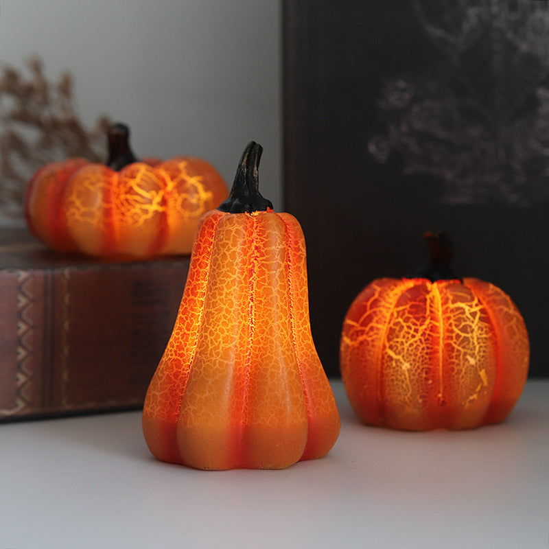 Spooky Glow: Halloween Pumpkin LED Candle Lamp