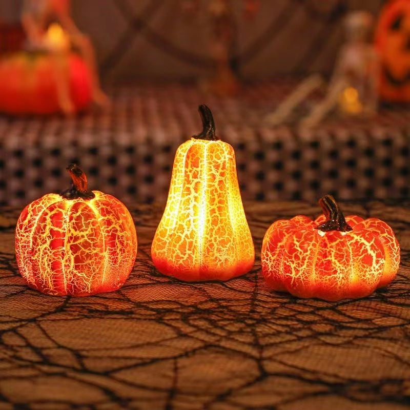 Spooky Glow: Halloween Pumpkin LED Candle Lamp