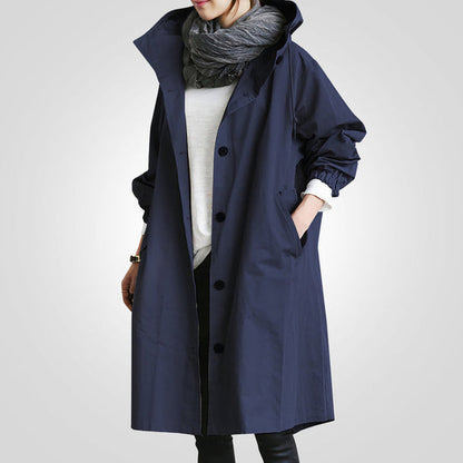 Women's Water Resistant Oversized Hooded Windbreaker & Jacket