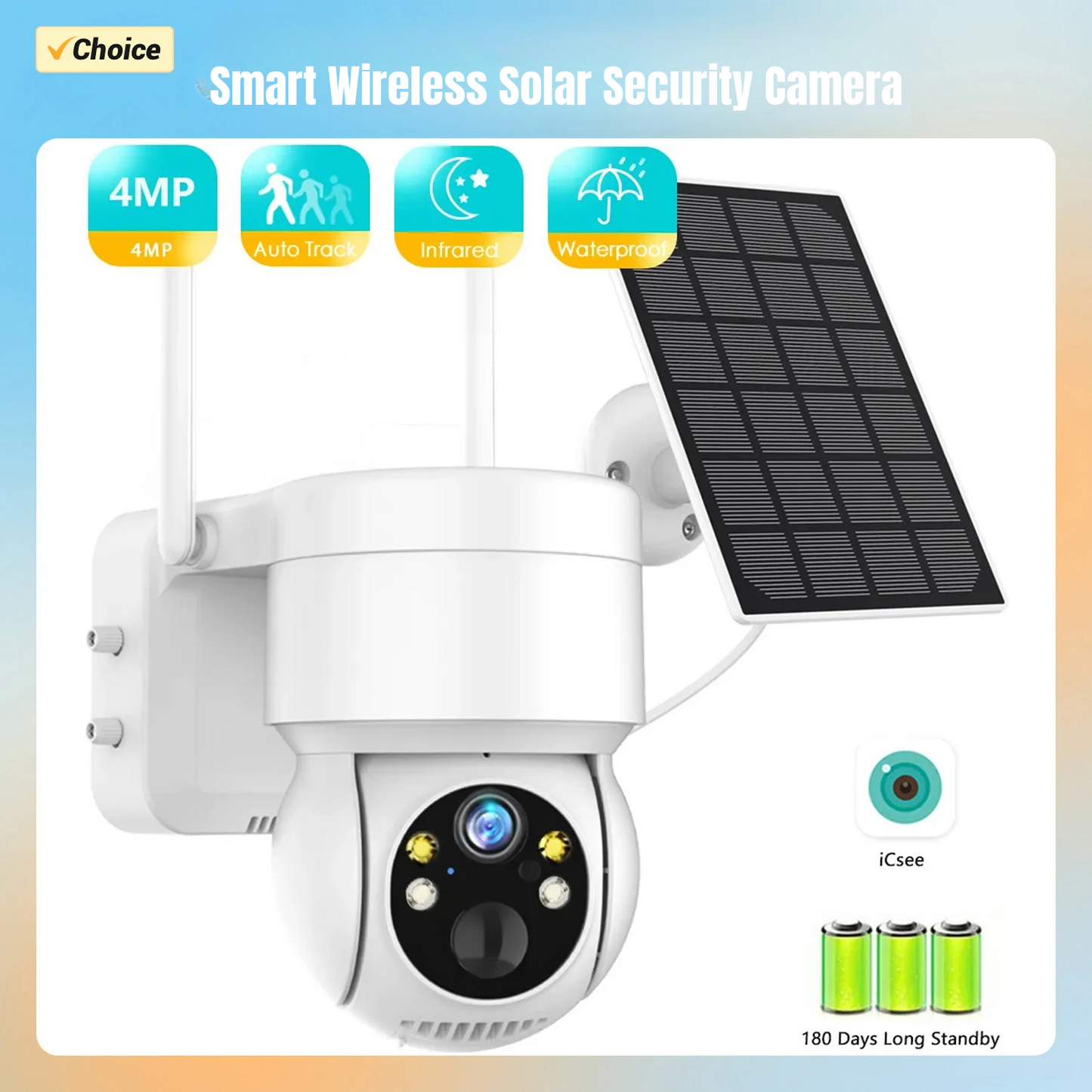 Smart Wireless Solar Security Camera