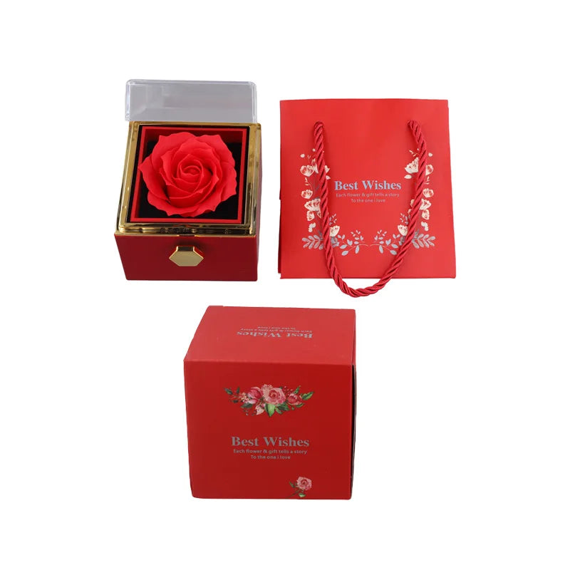 Forever Rose Rotating Jewelry Box