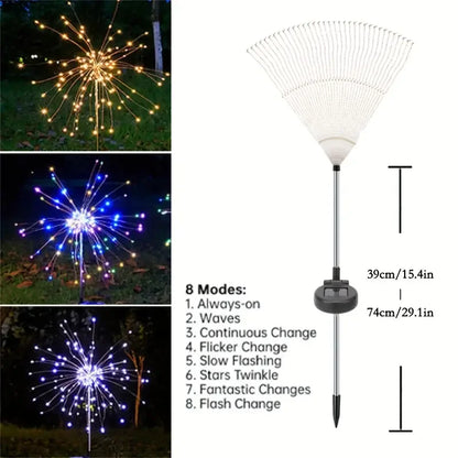 Waterproof Garden Solar Fireworks Light