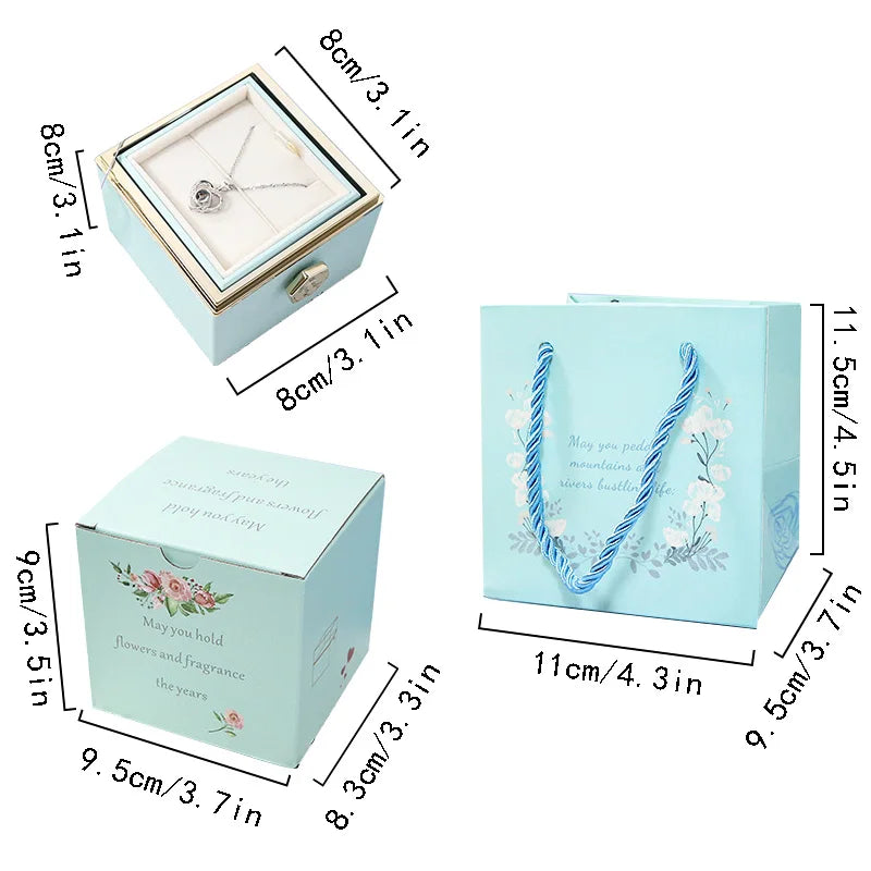 Forever Rose Rotating Jewelry Box