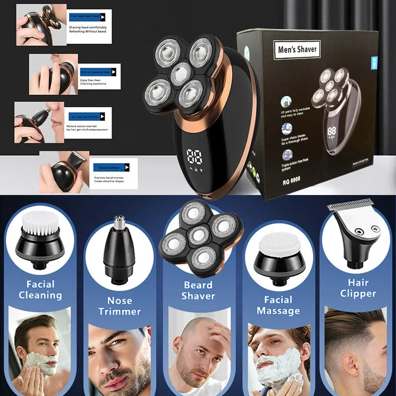 5-in-1 Electric Shaver for Men