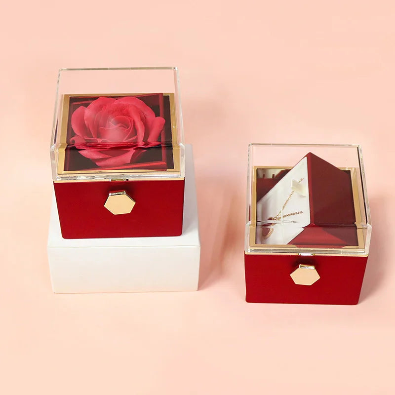 Forever Rose Rotating Jewelry Box