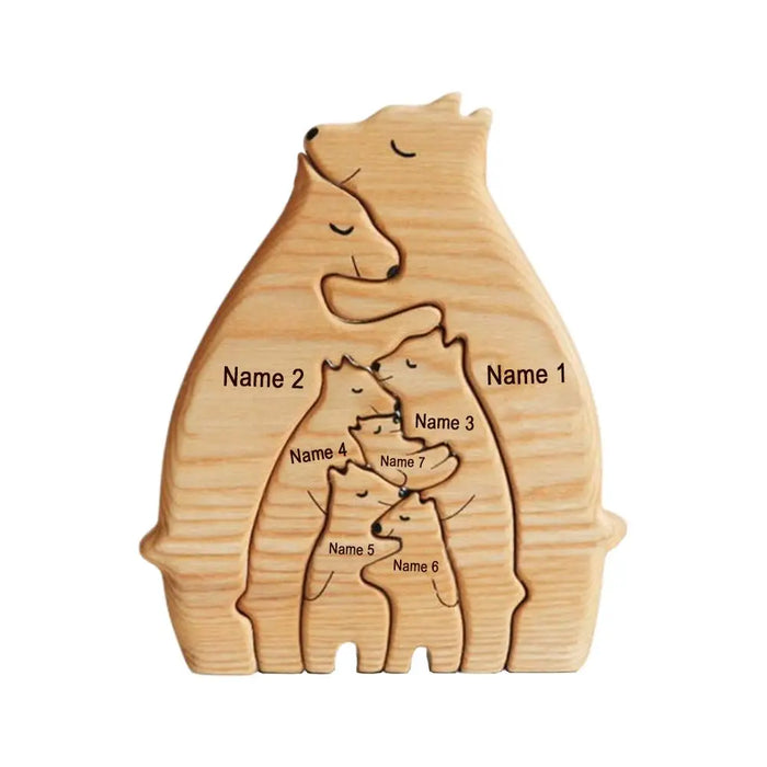 Wooden Bear Family