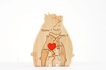 Wooden Bear Family