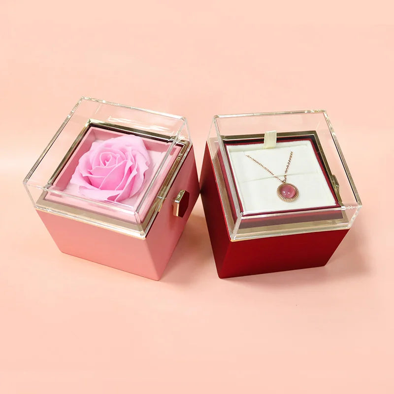 Forever Rose Rotating Jewelry Box