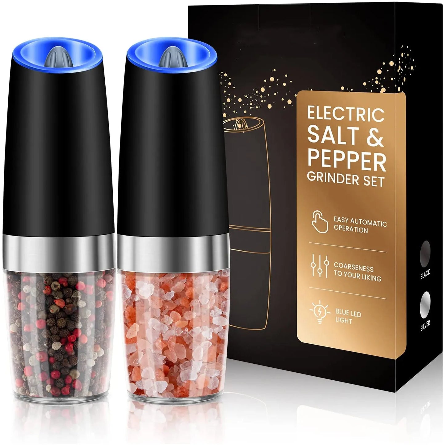 Automatic Electric Gravity Induction Salt and Pepper Grinder