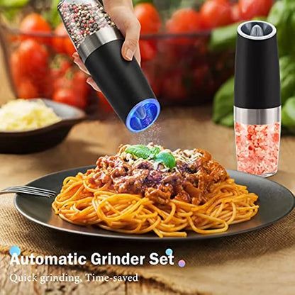 Automatic Electric Gravity Induction Salt and Pepper Grinder