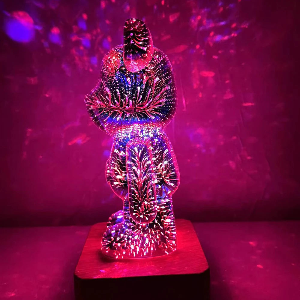 3D Firework Bear Lamp