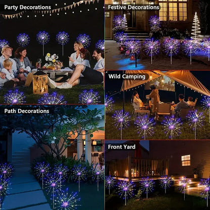 Waterproof Garden Solar Fireworks Light