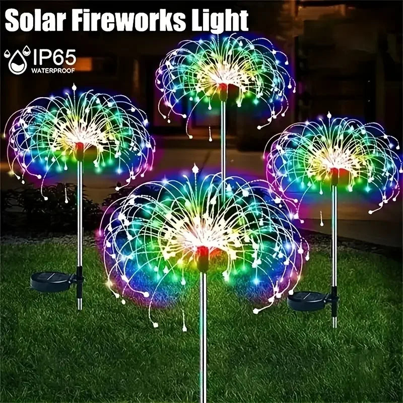 Waterproof Garden Solar Fireworks Light