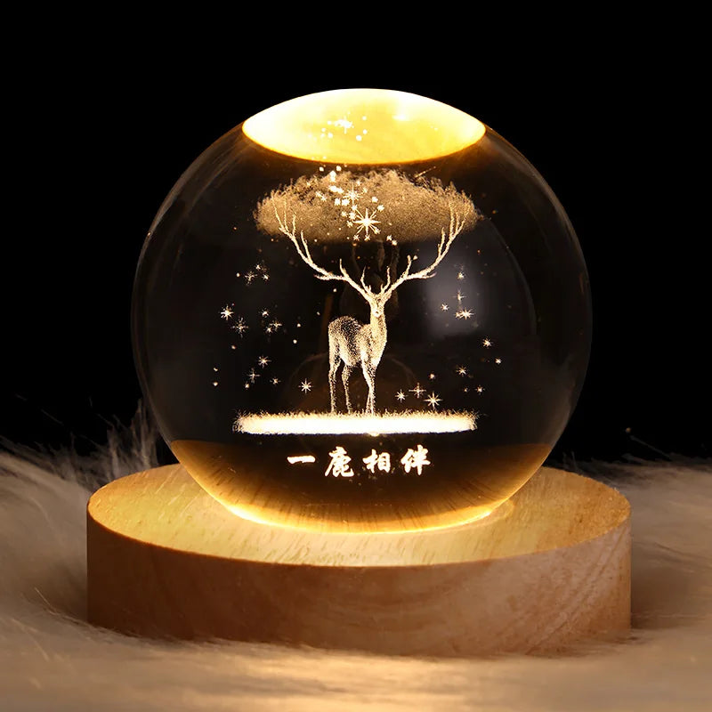 Crystal Ball Night Light 3D