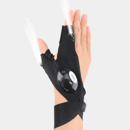 LED Half-Finger Flashlight Gloves