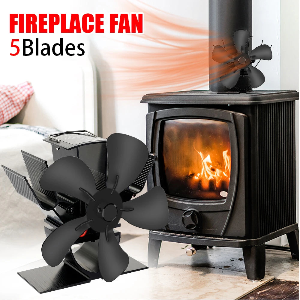 EcoFlow Fireplace 5-Blade Heat Fan