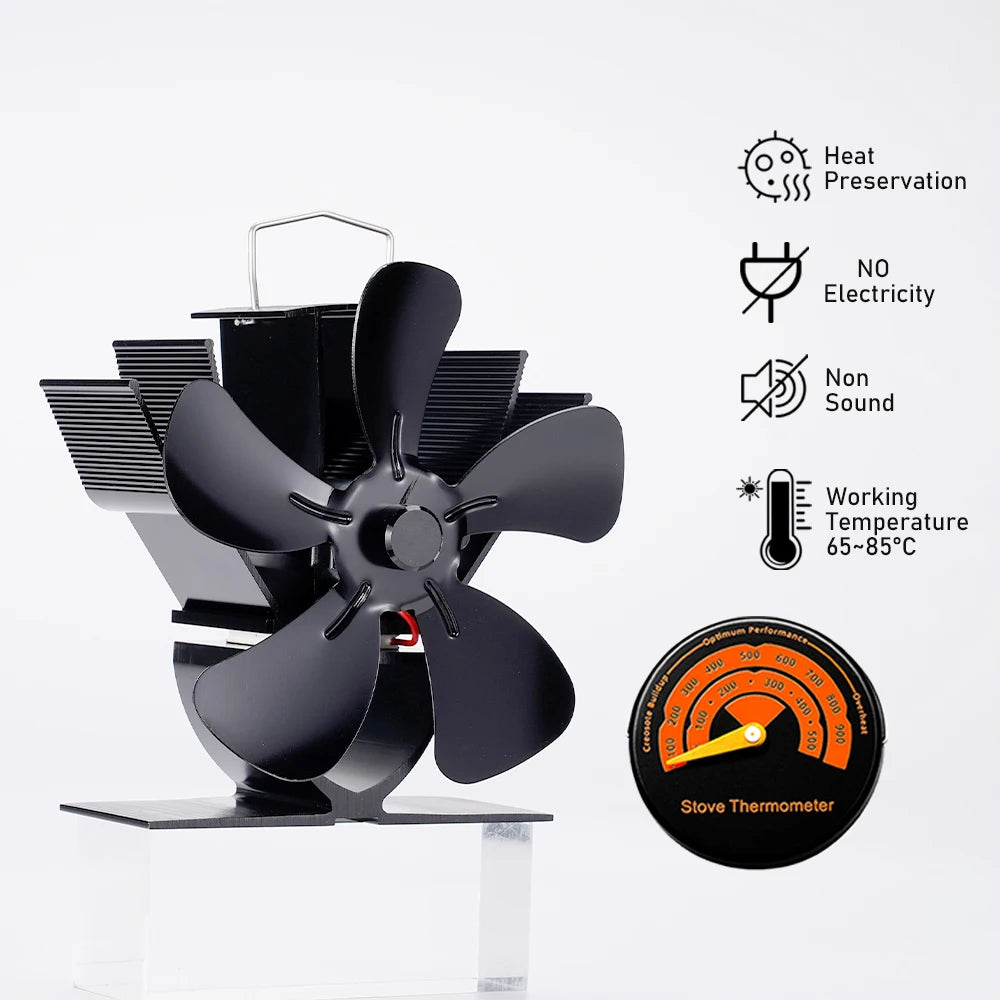 EcoFlow Fireplace 5-Blade Heat Fan