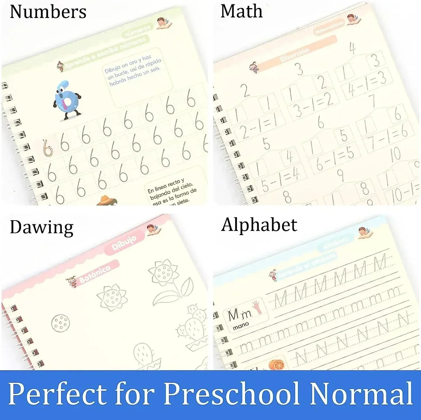 Magic Copybook Set for Preschoolers – Fun, Reusable Practice Books