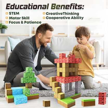 Magnetic Building Blocks Set – DIY Model for Endless & Sensory Play, Ages 3+