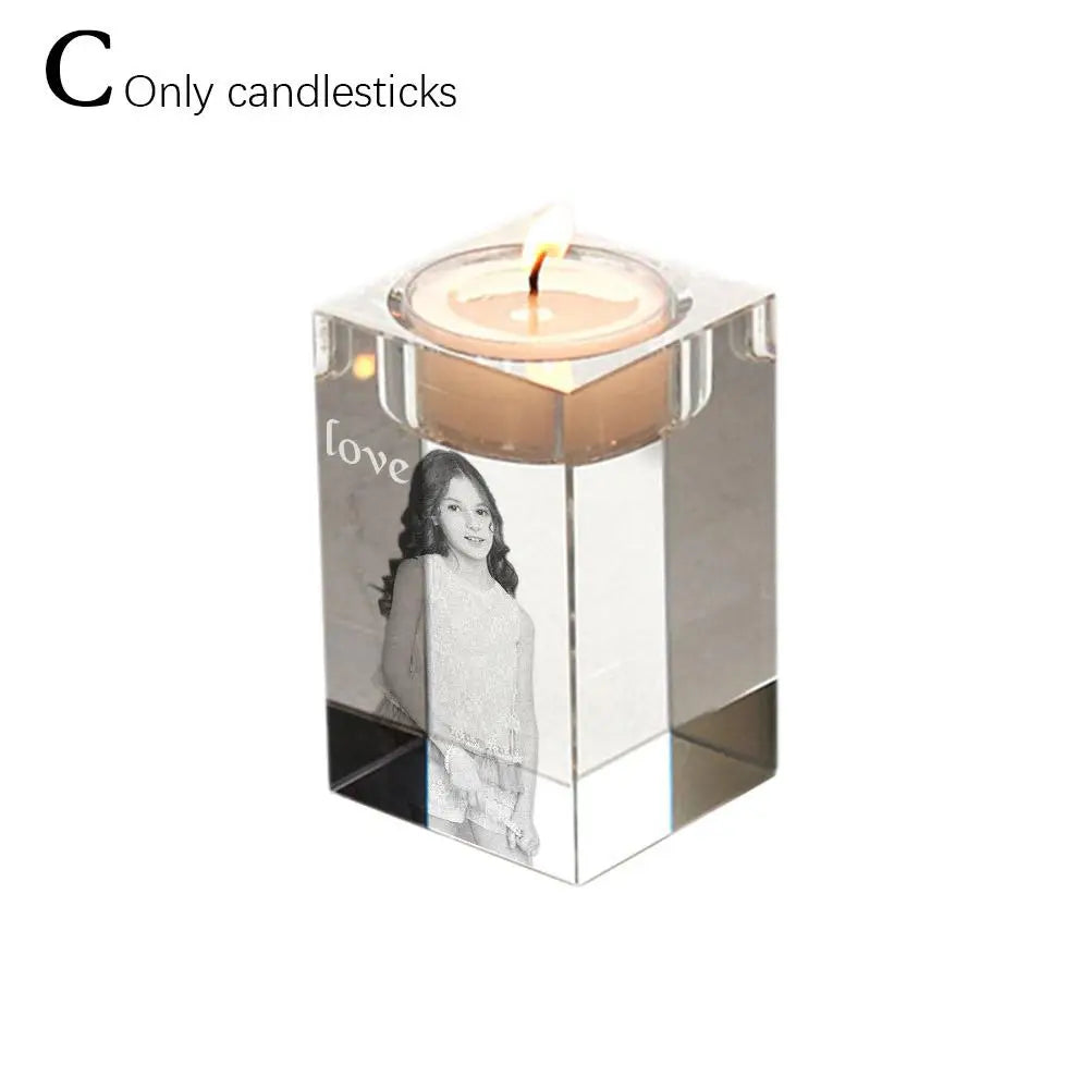 EternaGlow Personalized Crystal Candle Holder