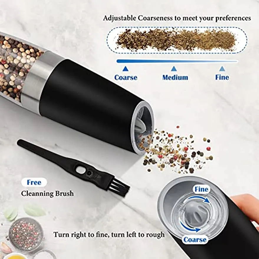 Automatic Electric Gravity Induction Salt and Pepper Grinder