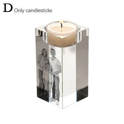 EternaGlow Personalized Crystal Candle Holder