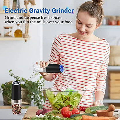 Automatic Electric Gravity Induction Salt and Pepper Grinder