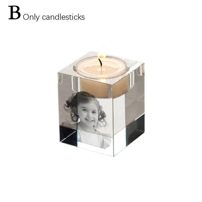 EternaGlow Personalized Crystal Candle Holder